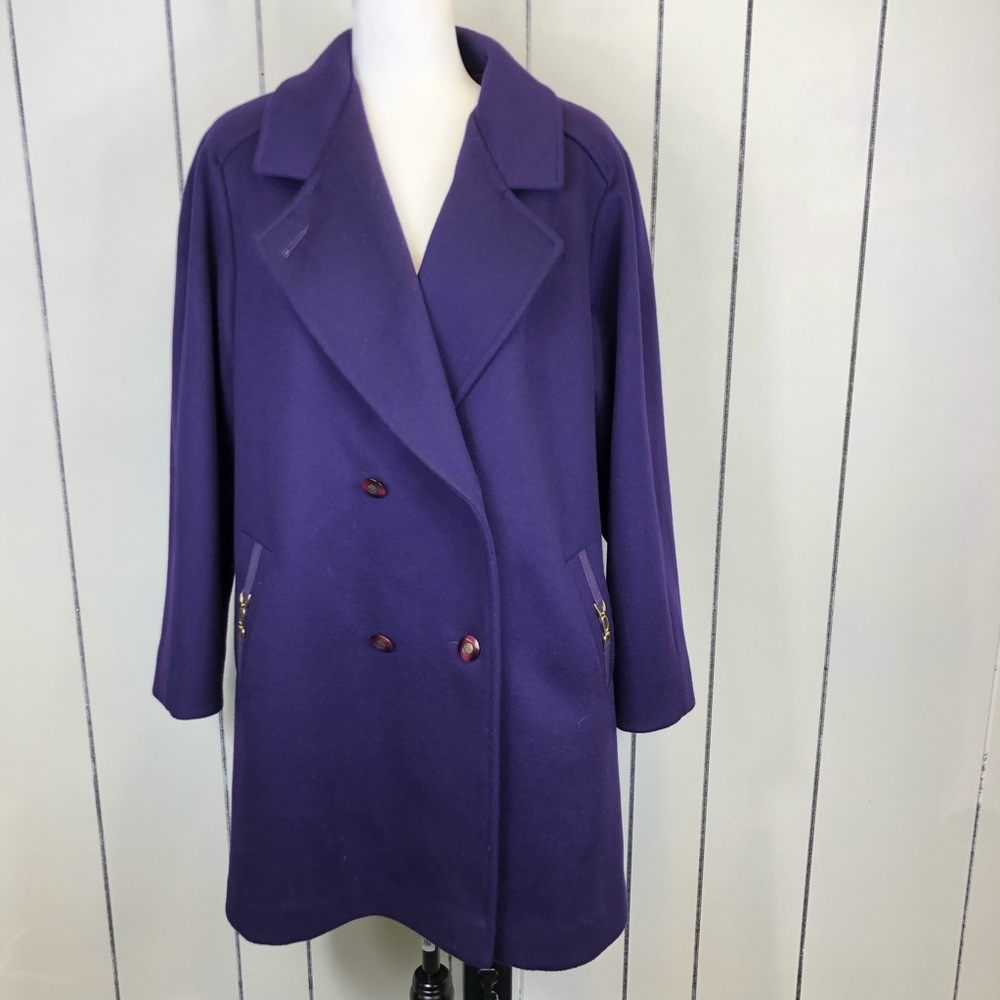 Vintage‎ Royal Purple Wool Jacket Sz M
